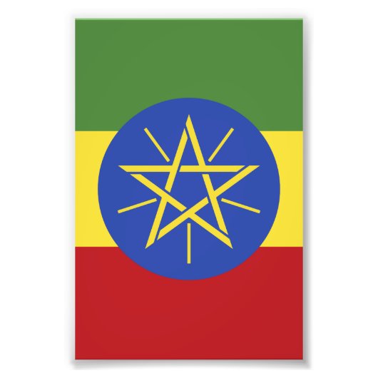 Ethiopische vlag foto afdruk (Voorkant)