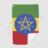Ethiopische vlag golfhanddoek (Insitu)