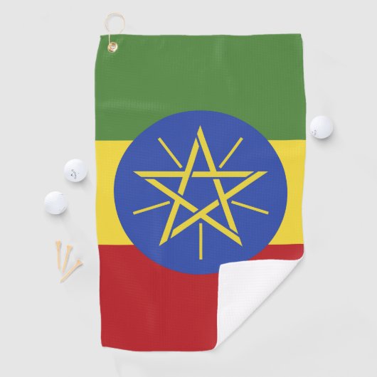 Ethiopische vlag golfhanddoek (Insitu)