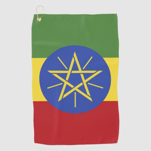 Ethiopische vlag golfhanddoek (Voorkant)