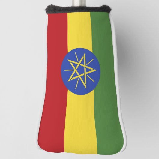 Ethiopische vlag golfheadcover (Draai 90)