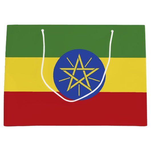 Ethiopische vlag groot cadeauzakje (Voorkant)