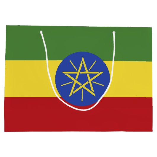 Ethiopische vlag groot cadeauzakje (Achterkant)