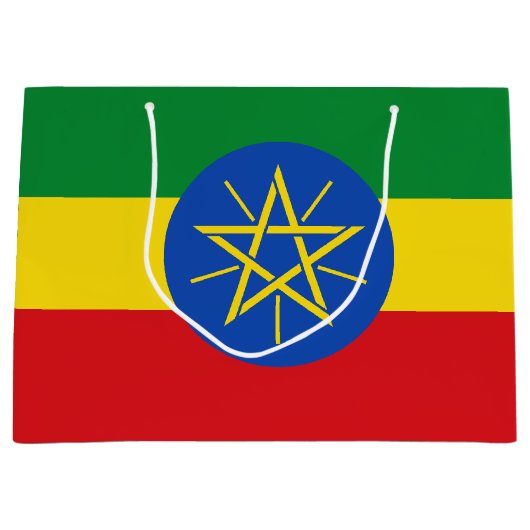Ethiopische vlag groot cadeauzakje (Voorkant)