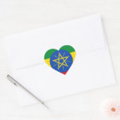 Ethiopische vlag hart sticker (Envelop)