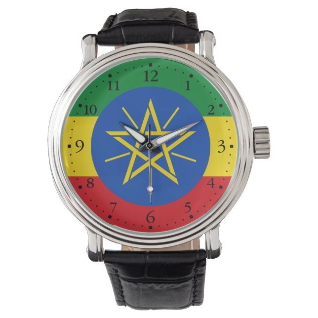Ethiopische vlag horloge (Voorkant)