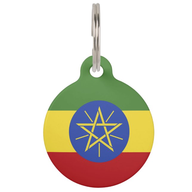 Ethiopische vlag huisdierpenning (Voorkant)