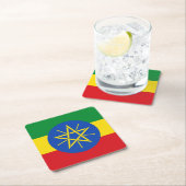 Ethiopische vlag kartonnen onderzetters (Insitu)