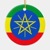 Ethiopische vlag keramisch ornament (Voorkant)