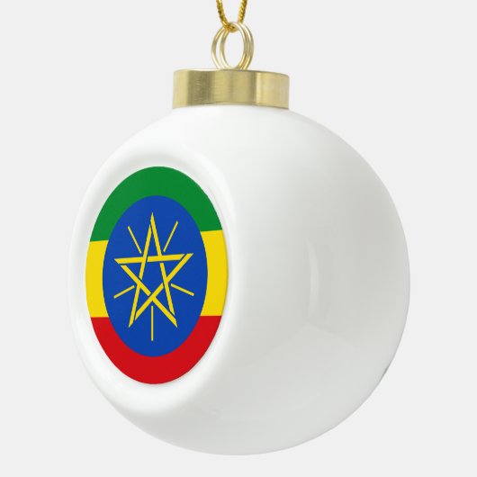 Ethiopische vlag keramische bal ornament (Rechts)
