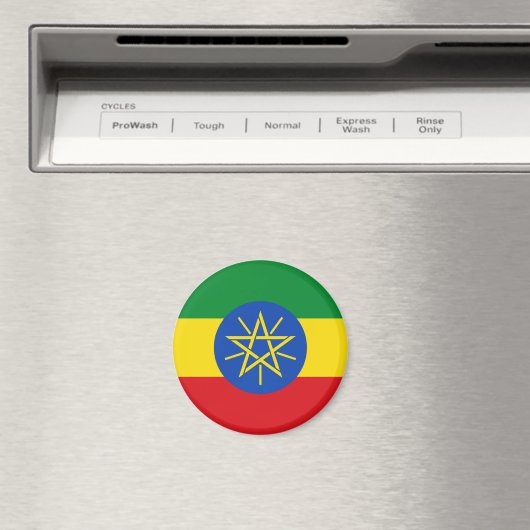 Ethiopische vlag Magnet (Insitu (Vaatwasser))