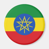 Ethiopische vlag Magnet (Voorkant)