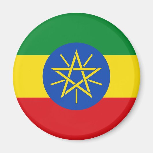 Ethiopische vlag Magnet (Voorkant)