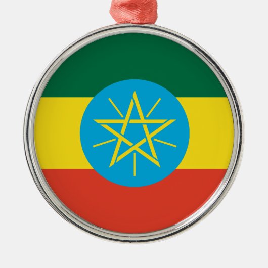 Ethiopische vlag metalen ornament (Voorkant)