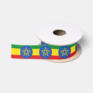 Ethiopische vlag, mode Ethiopië, vakantie / sport Satijnen Lint