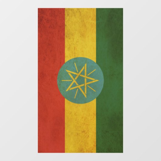 Ethiopische vlag  ontwerp raamsticker (Vel)