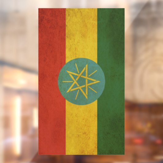 Ethiopische vlag  ontwerp raamsticker (Vel 2)