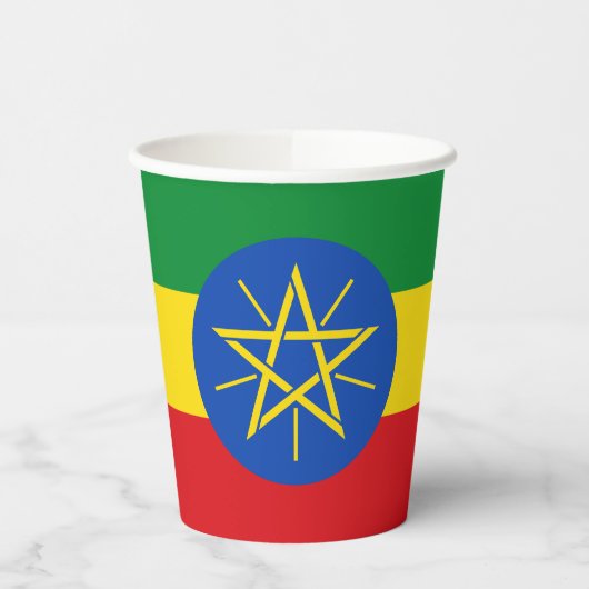 Ethiopische vlag papieren bekers (Links)