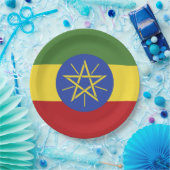 Ethiopische vlag papieren bordje (Feest)