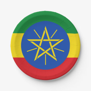 Ethiopische vlag papieren bordje