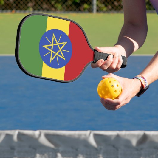 Ethiopische vlag pickleball paddle (Insitu)