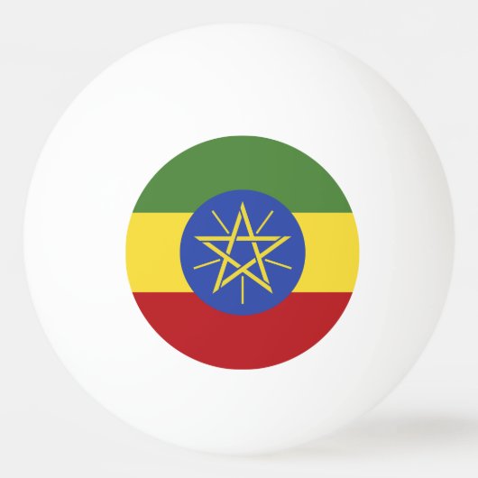 Ethiopische vlag pingpongbal (Voorkant)