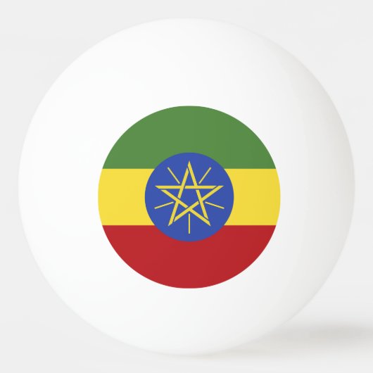 Ethiopische vlag pingpongbal (Achterkant)