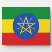 Ethiopische vlag plaquette fotoplaat (Voorkant)
