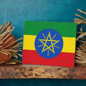 Ethiopische vlag plaquette fotoplaat (Zijkant)
