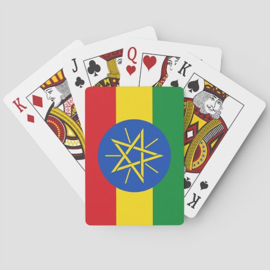 Ethiopische vlag pokerkaarten (Achterkant)