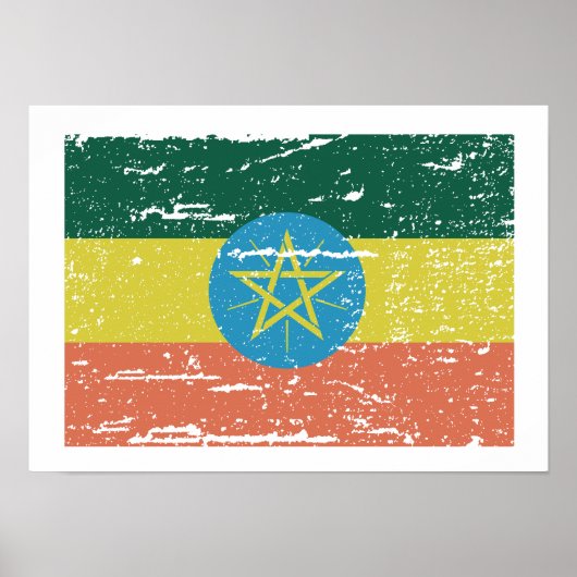  Ethiopische vlag Poster (Voorkant)