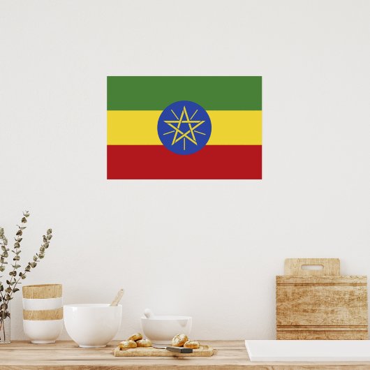 Ethiopische vlag poster (Keuken)