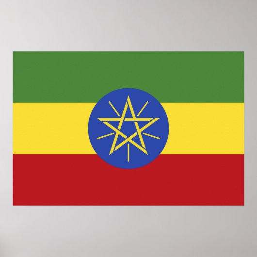 Ethiopische vlag poster (Voorkant)
