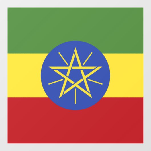 Ethiopische vlag raamsticker (Vel)