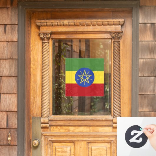 Ethiopische vlag raamsticker (Huis Deur)
