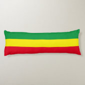 Ethiopische vlag / Rasta-vlag Lichaamskussen (Achterkant)