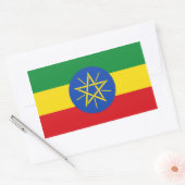 Ethiopische vlag rechthoekige sticker (Envelop)