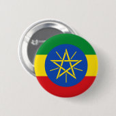 Ethiopische vlag ronde button 5,7 cm (Voorkant /achterkant)