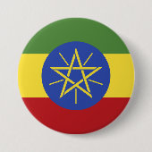 Ethiopische vlag ronde button 7,6 cm (Voorkant)
