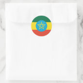 Ethiopische vlag ronde sticker (Tas)