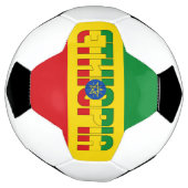 Ethiopische vlag Schattig patriottisch Voetbal (Gedraaid)