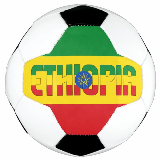 Ethiopische vlag Schattig patriottisch Voetbal (Voorkant)