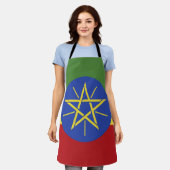 Ethiopische vlag schort (Gedragen)