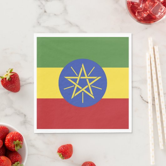 Ethiopische vlag servet (Insitu)