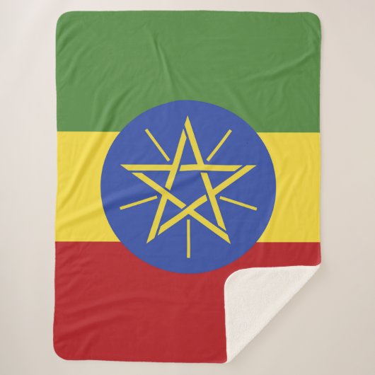 Ethiopische vlag sherpa deken (Voorkant)