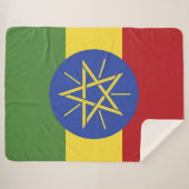 Ethiopische vlag sherpa deken (Voorkant (horizontaal))