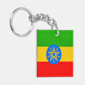 Ethiopische vlag sleutelhanger (Voorkant Links)