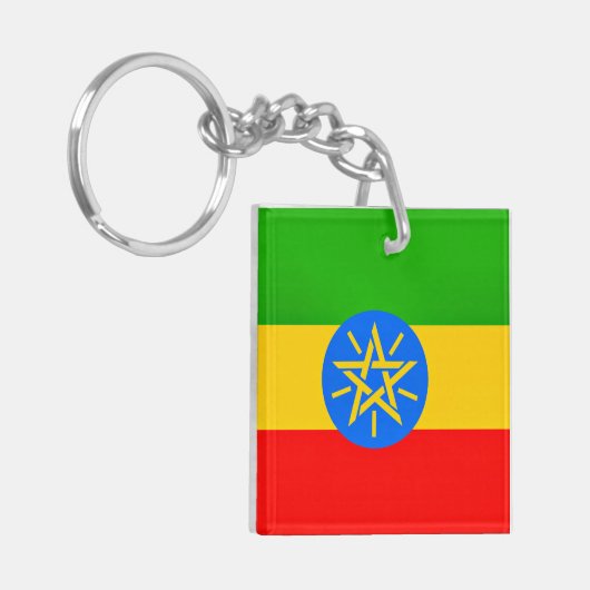 Ethiopische vlag sleutelhanger (Voorkant Links)