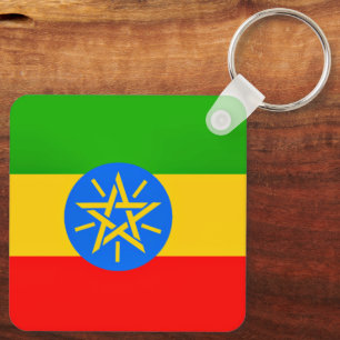Ethiopische vlag sleutelhanger