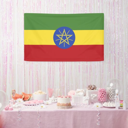 Ethiopische vlag spandoek (Feest)